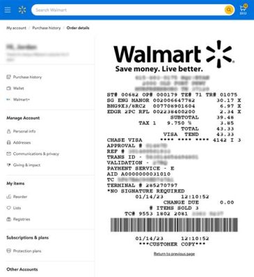 how do i print a receipt from walmart app